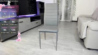 xxxhoneyxx - Student girl sweetly chatting and teasing in front of camera with lavens in her pussy