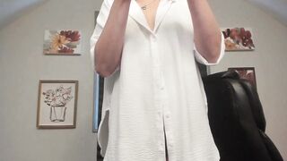 hi_cut_cutie - A student in a shirt teases in front of the camera, talks nicely and doesn't want to undress