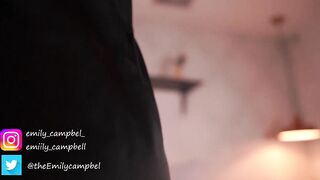 emiilycampbell - Slut with big tits jerks off rubber cock