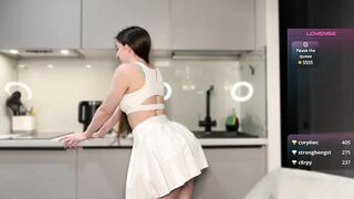eva_seductress_ -Sexy housewife in the kitchen teasing and does not want to undress
