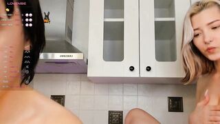 erlinafarr - two babes in the kitchen please each other in front of the camera