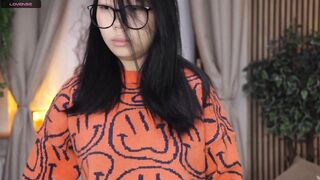 hinatabroks - [Asian in a sweater poses in front of the camera, they chat sweetly and are embarrassed to undress