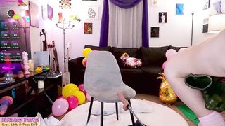 emmasky69 - Skinny babe with small tits gets fucked by a rubber cock