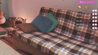 bananya_kitty - slutty babe on bed masturbates her pussy with vibrator