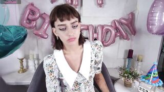 alexanewbie - Baby girl shows her small tits and has a cute conversation in front of the camera