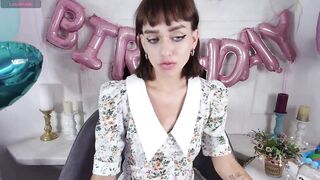 alexanewbie - Baby girl shows her small tits and has a cute conversation in front of the camera