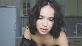 mia__lunaa - Pretty bitch in a see-through top teases in front of the camera