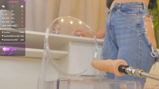 luckystrikee_ - Ass slut fucks with a rubber dick and gets colossal pleasure