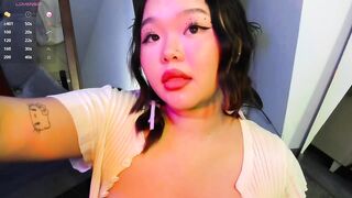 kira_wishper - Asian girl teases in front of the camera and sweet talks without showing her little tits.