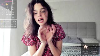 yourfreakygirl - A young girl in a dress poses for the camera and is shy to take off her clothes.