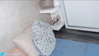 alisagoddie19 - Baby sucks a rubber cock and fucks herself in the arse with it.
