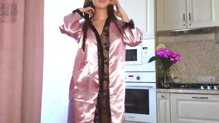frauchocolate - A student dances in the kitchen in a robe