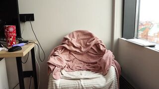 crazyhotrussian -Skinny babe shows her pussy with lavens inside and gets pleasure