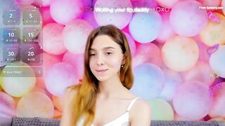 evamisspretty - Skinny babe in pretty lingerie teases on camera and enjoys herself