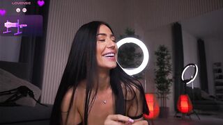 abbela_white - Young woman with small tits sweetly chatting and showing her small tits