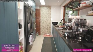 loollypop24 - A young woman in the kitchen shows depravity and talks sweetly on camera