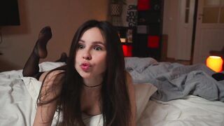 mynaughtynights -Young woman shows her small tits and masturbates her pussy with lavender