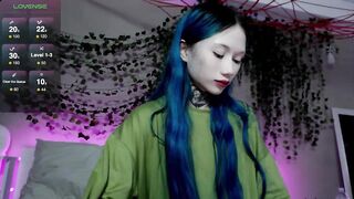 le_chan - A young woman with blue hair is chatting nicely and won't take her clothes off for the camera.