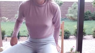 erotic_vibe - [Little girl in clothes masturbates her pussy right on the street and is not afraid that someone will see her