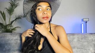 estefy_arroyo - mulatto teases her beautiful figure in front of the camera and gets pleasure from Lavens in her pussy