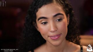 amnie_ - Mulatto girl sweetly communicates and teases in front of the camera