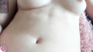 azureluna - A young babe teases on camera showing her tits and gets pleasure from Lavens in her pussy